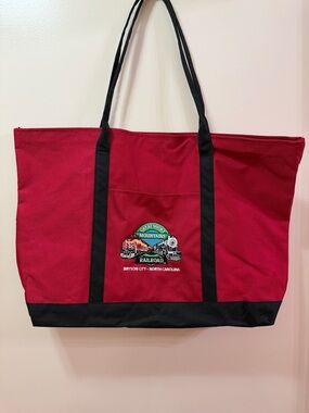 Great Smoky Mountains Railroad Bryson City NC 22”x16” Tote Bag with Zipper. NWOT